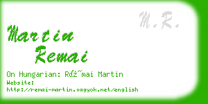 martin remai business card